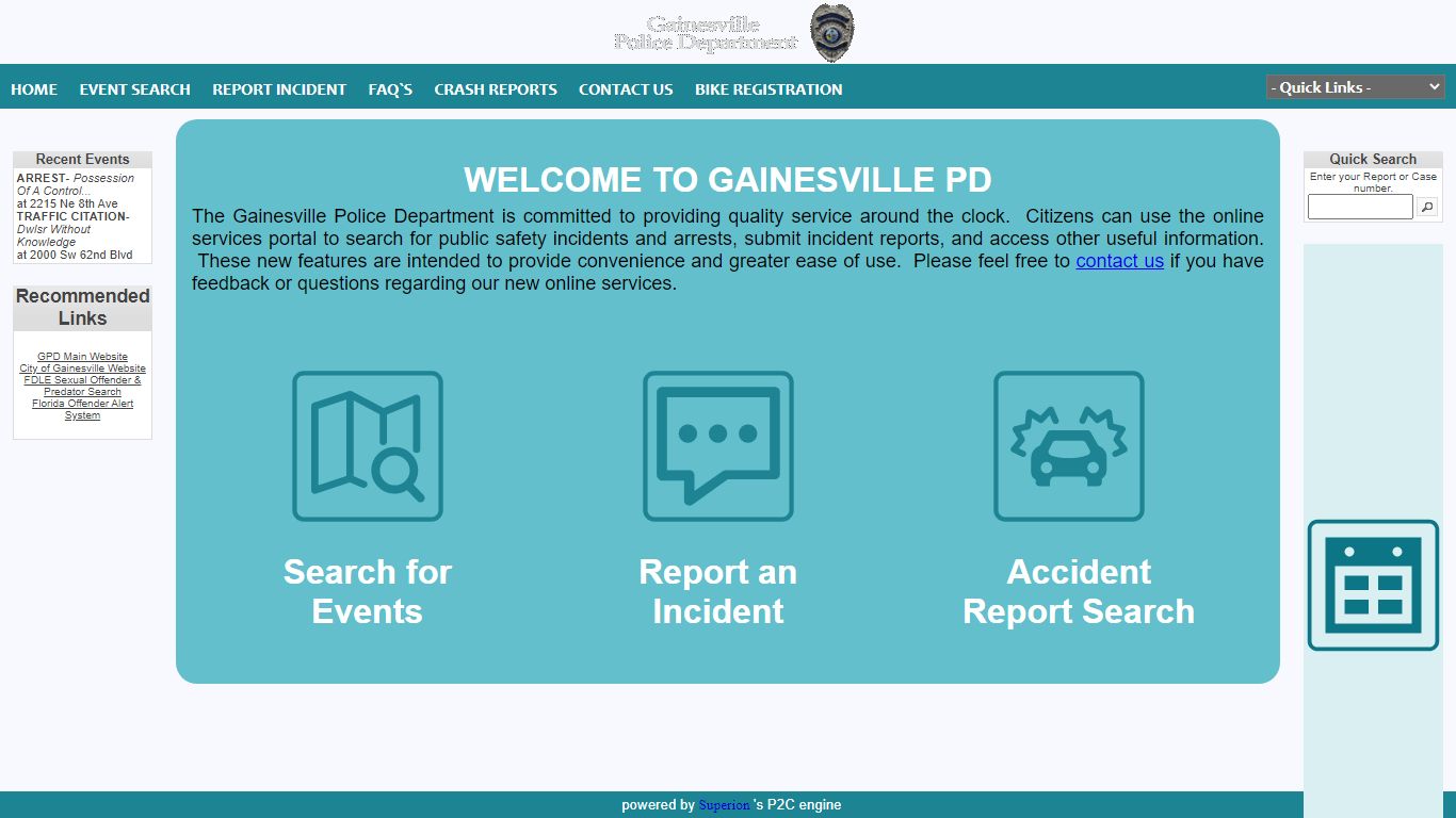 Gainesville PD P2C